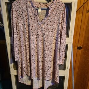 Pink Patterned Women's Top